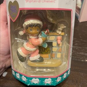 Precious Moments (2001) Festive Child with Fireplace Ornament